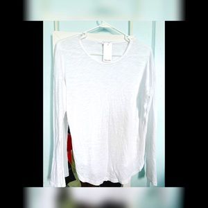 Splendid White Classic Long Sleeve Tee Shirt